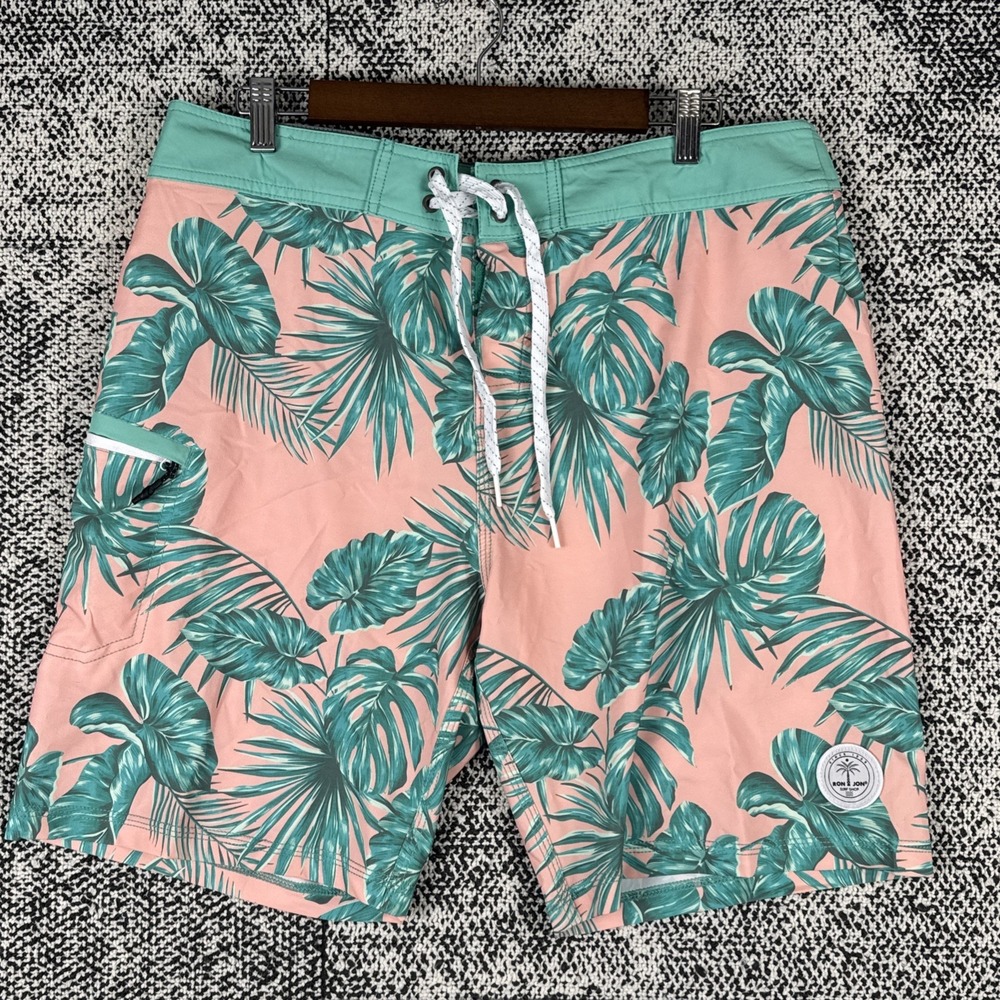 Ron Jon Surf Surf Shop Board Shorts Mens 34 Swim Floral‎ Hawaiin Beach